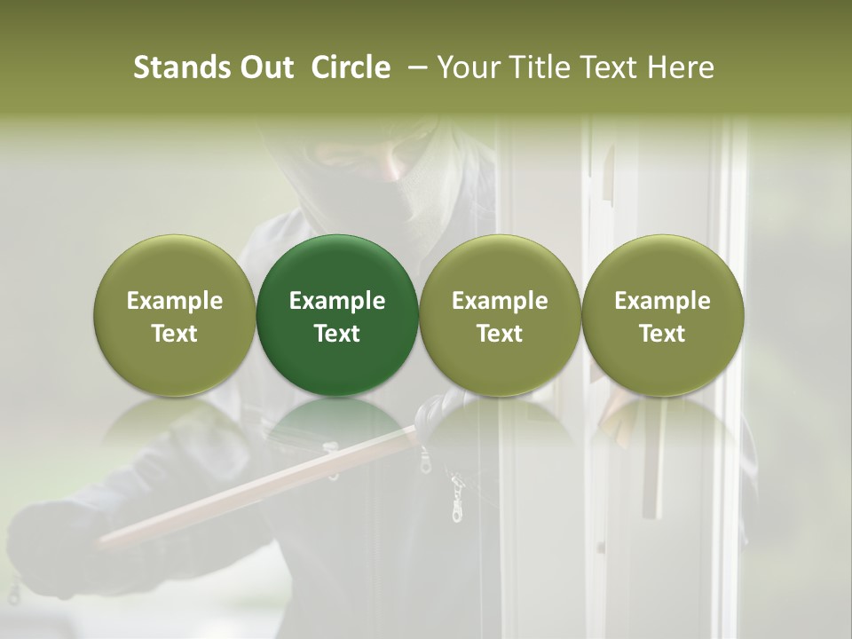 Maskiert Aufbrechen Einbruchsdiebstahl PowerPoint Template