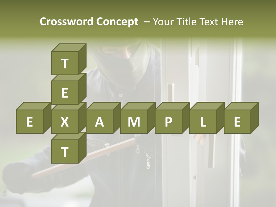Maskiert Aufbrechen Einbruchsdiebstahl PowerPoint Template