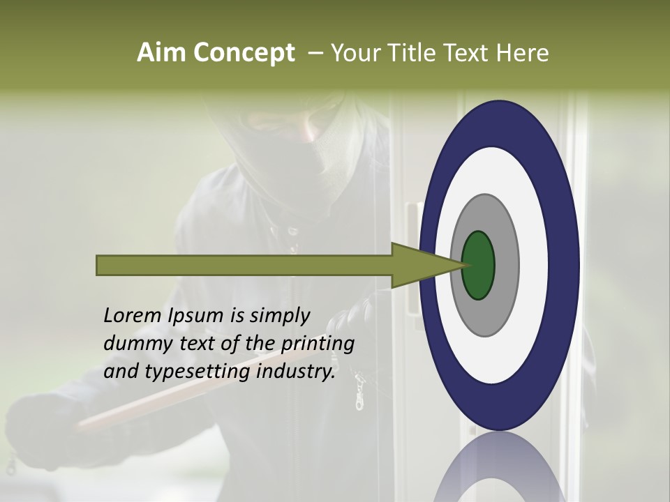 Maskiert Aufbrechen Einbruchsdiebstahl PowerPoint Template