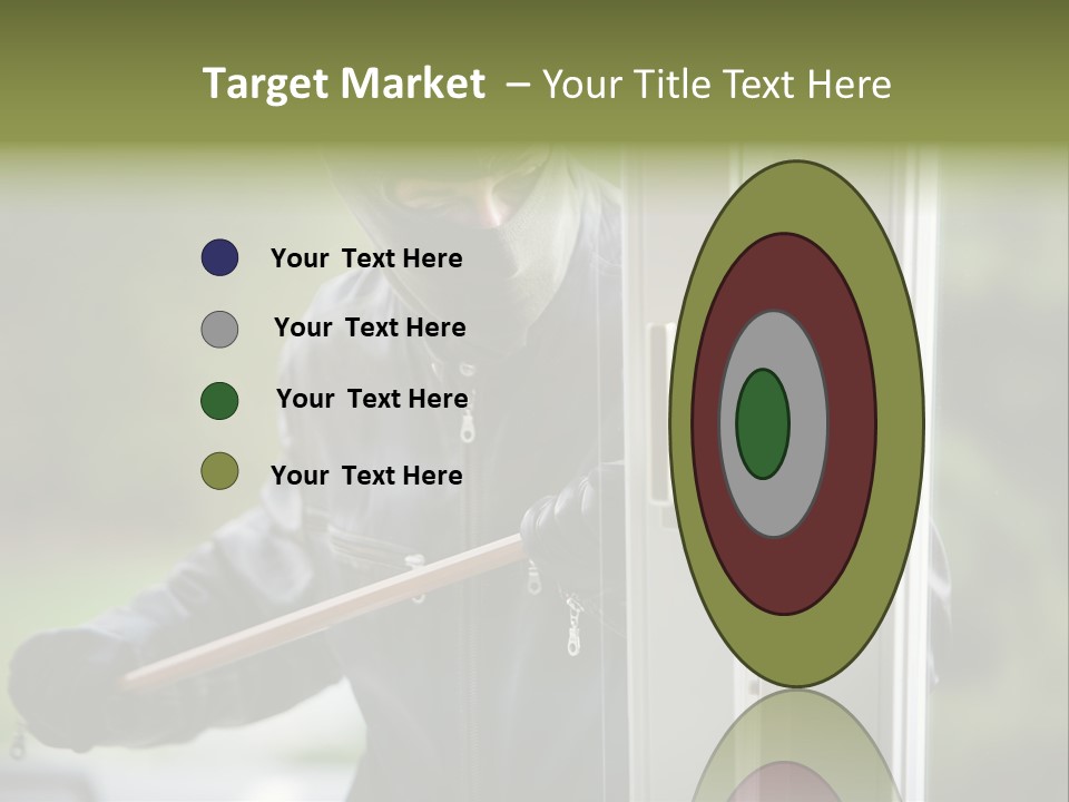 Maskiert Aufbrechen Einbruchsdiebstahl PowerPoint Template