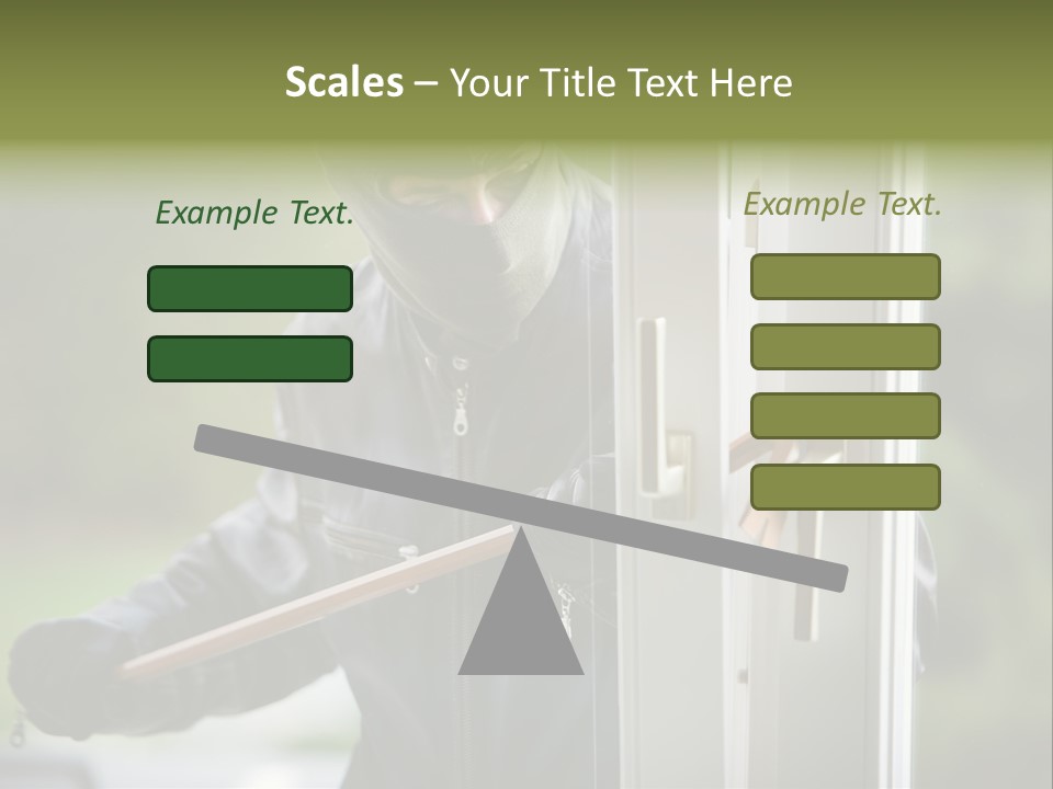 Maskiert Aufbrechen Einbruchsdiebstahl PowerPoint Template