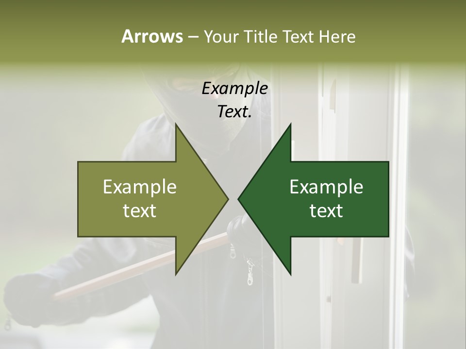 Maskiert Aufbrechen Einbruchsdiebstahl PowerPoint Template
