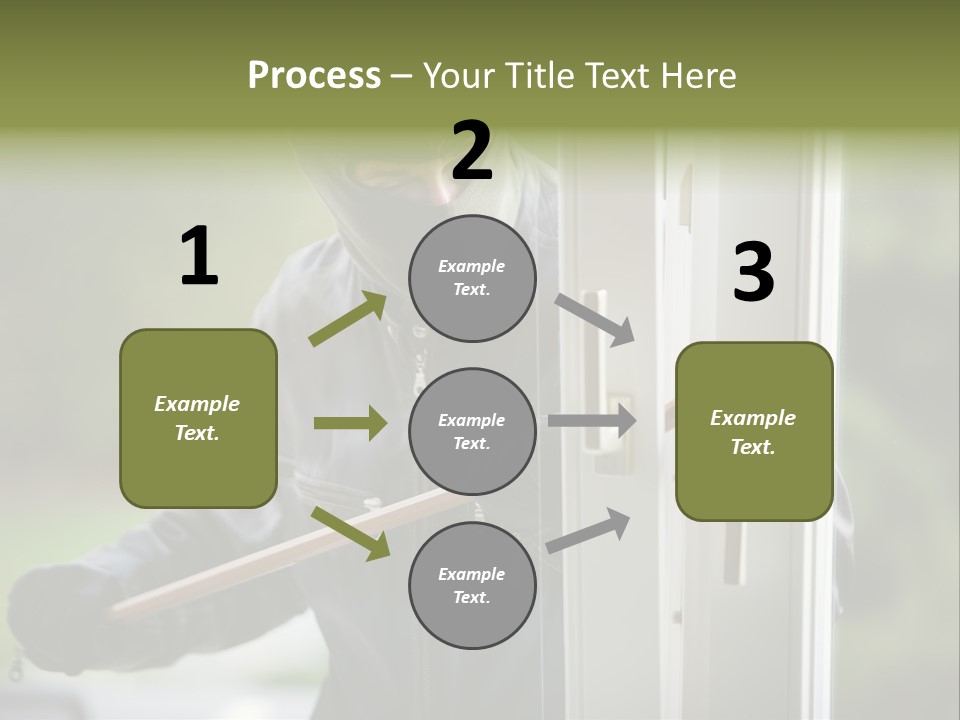 Maskiert Aufbrechen Einbruchsdiebstahl PowerPoint Template