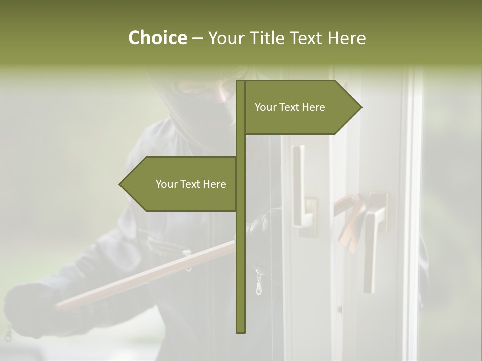 Maskiert Aufbrechen Einbruchsdiebstahl PowerPoint Template