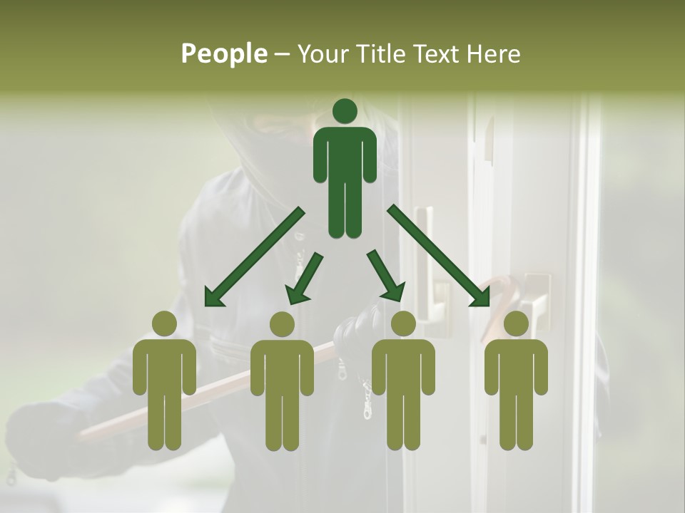 Maskiert Aufbrechen Einbruchsdiebstahl PowerPoint Template