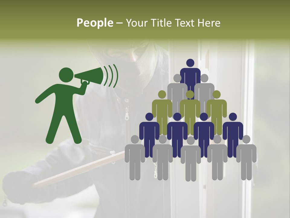 Maskiert Aufbrechen Einbruchsdiebstahl PowerPoint Template