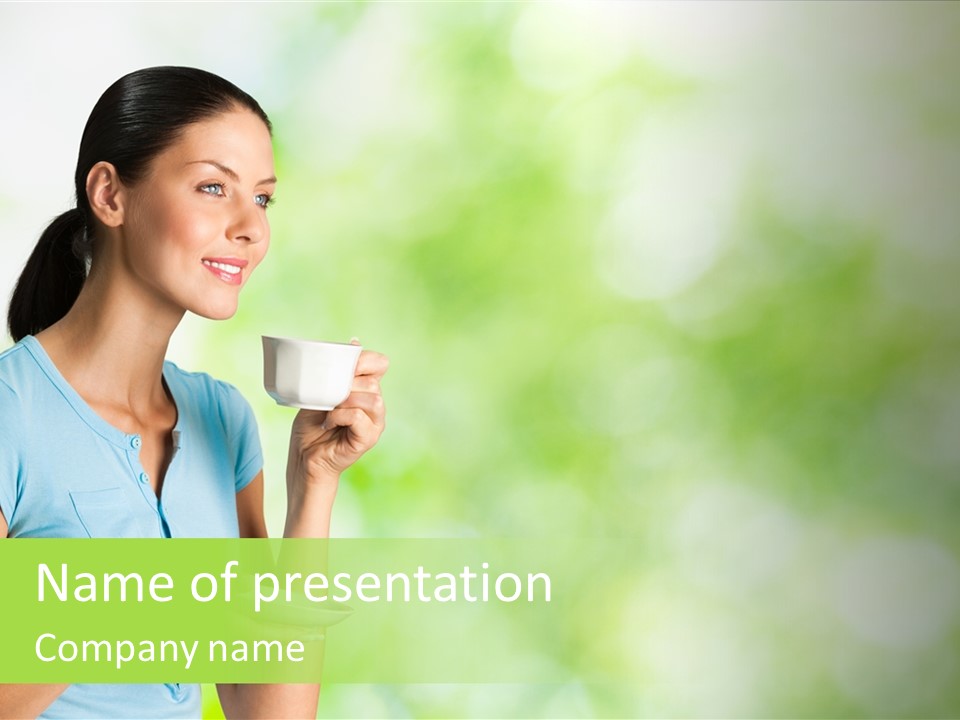 Copy Space Wellbeing Woman PowerPoint Template