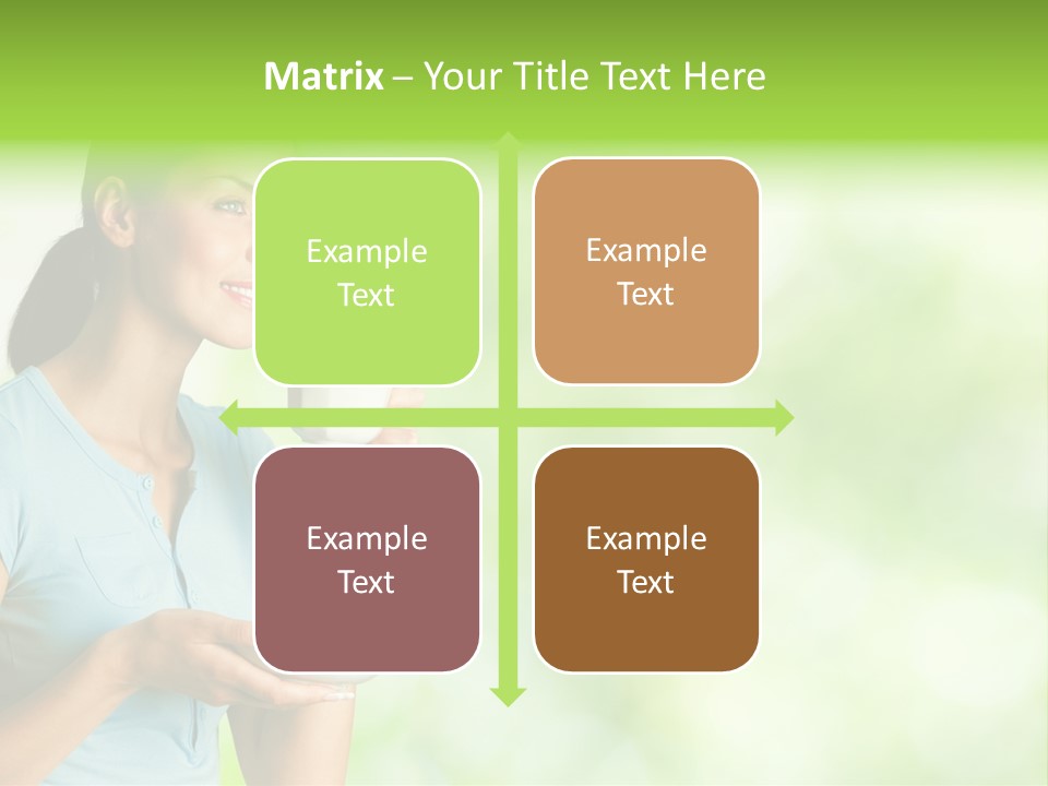 Copy Space Wellbeing Woman PowerPoint Template