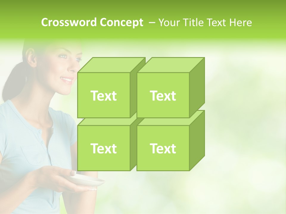 Copy Space Wellbeing Woman PowerPoint Template