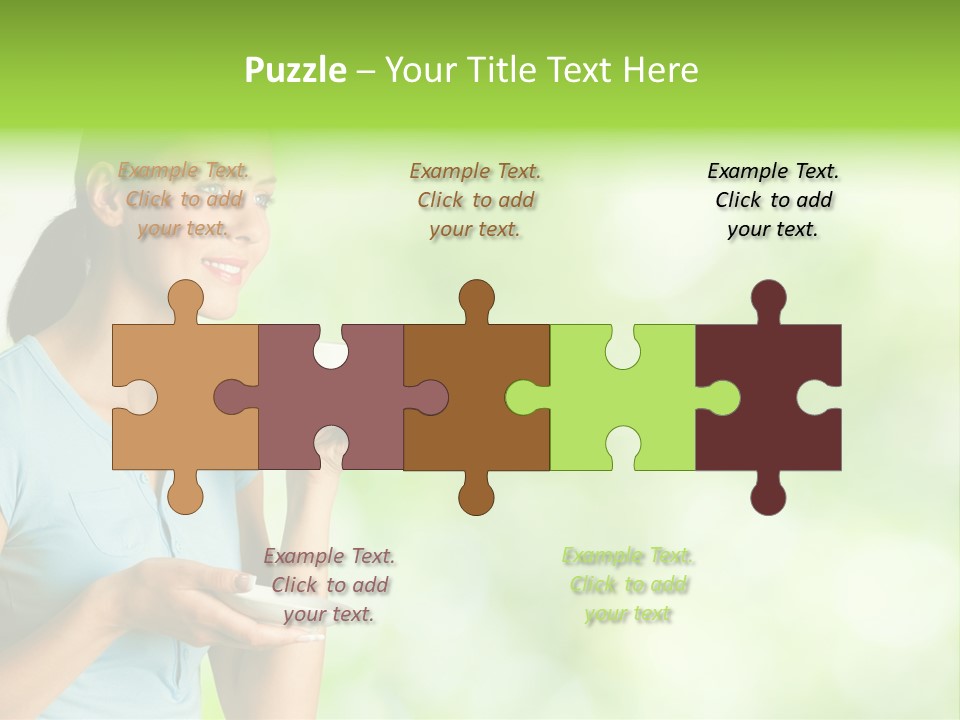 Copy Space Wellbeing Woman PowerPoint Template