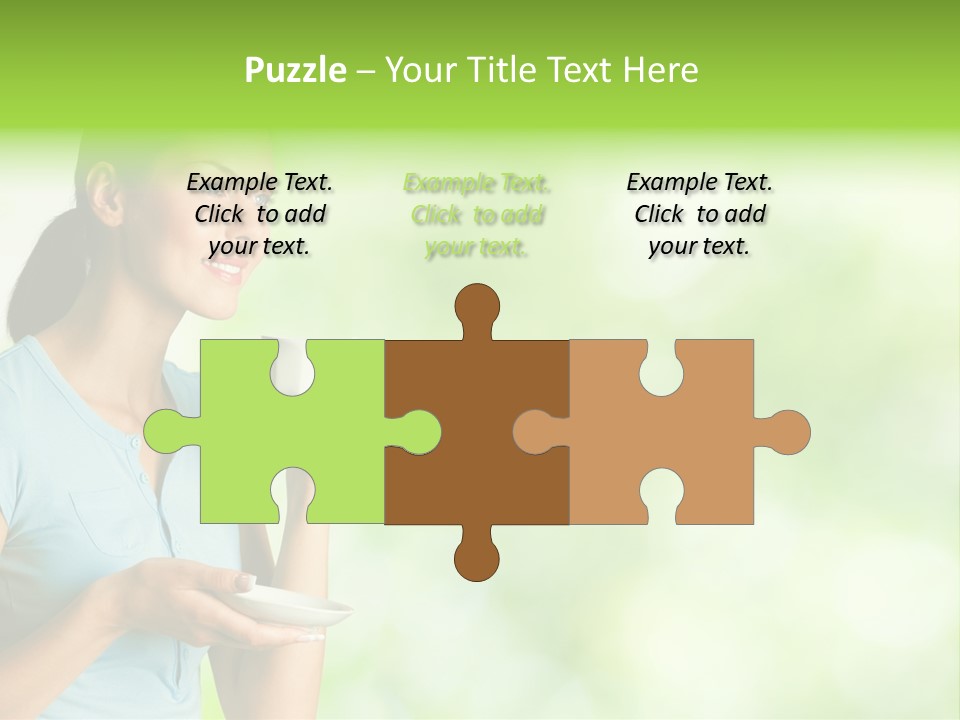 Copy Space Wellbeing Woman PowerPoint Template