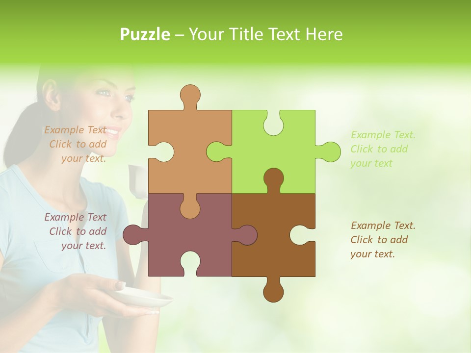 Copy Space Wellbeing Woman PowerPoint Template