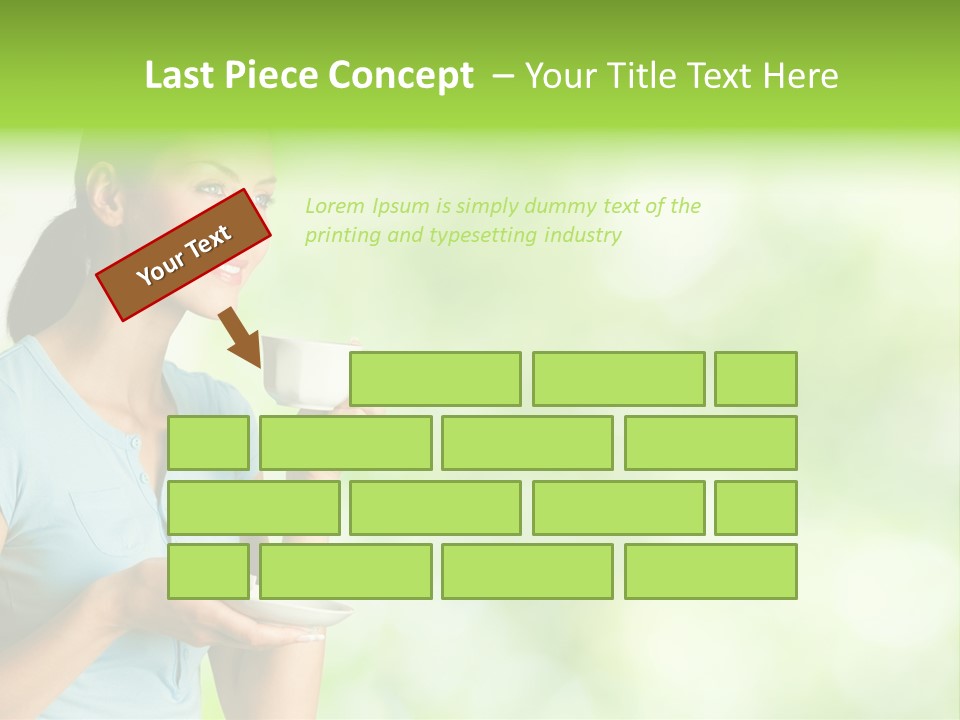 Copy Space Wellbeing Woman PowerPoint Template