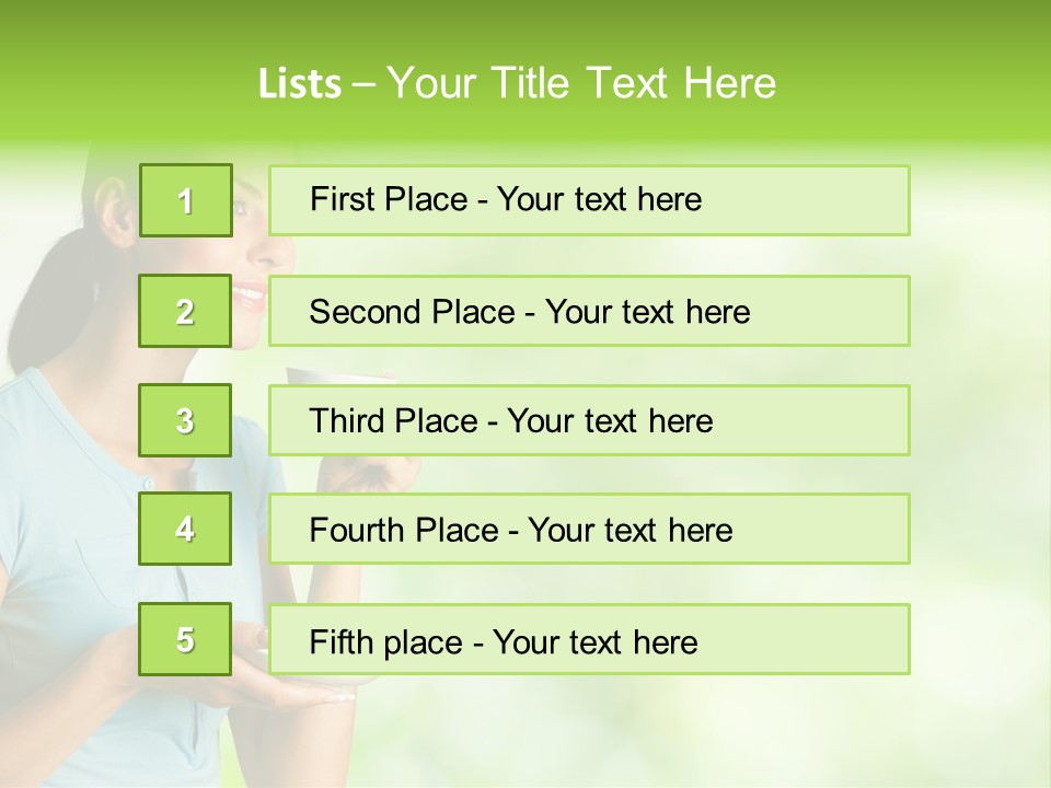 Copy Space Wellbeing Woman PowerPoint Template