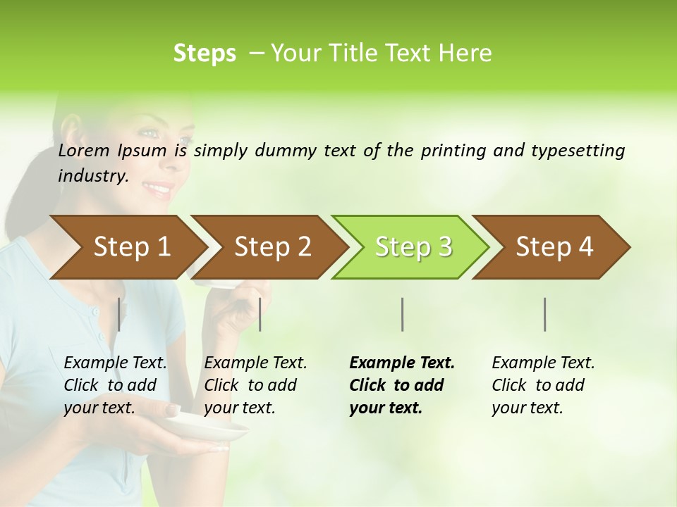 Copy Space Wellbeing Woman PowerPoint Template