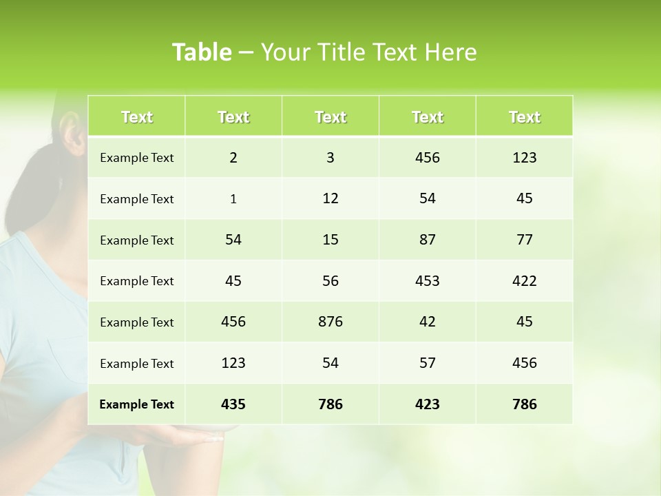 Copy Space Wellbeing Woman PowerPoint Template
