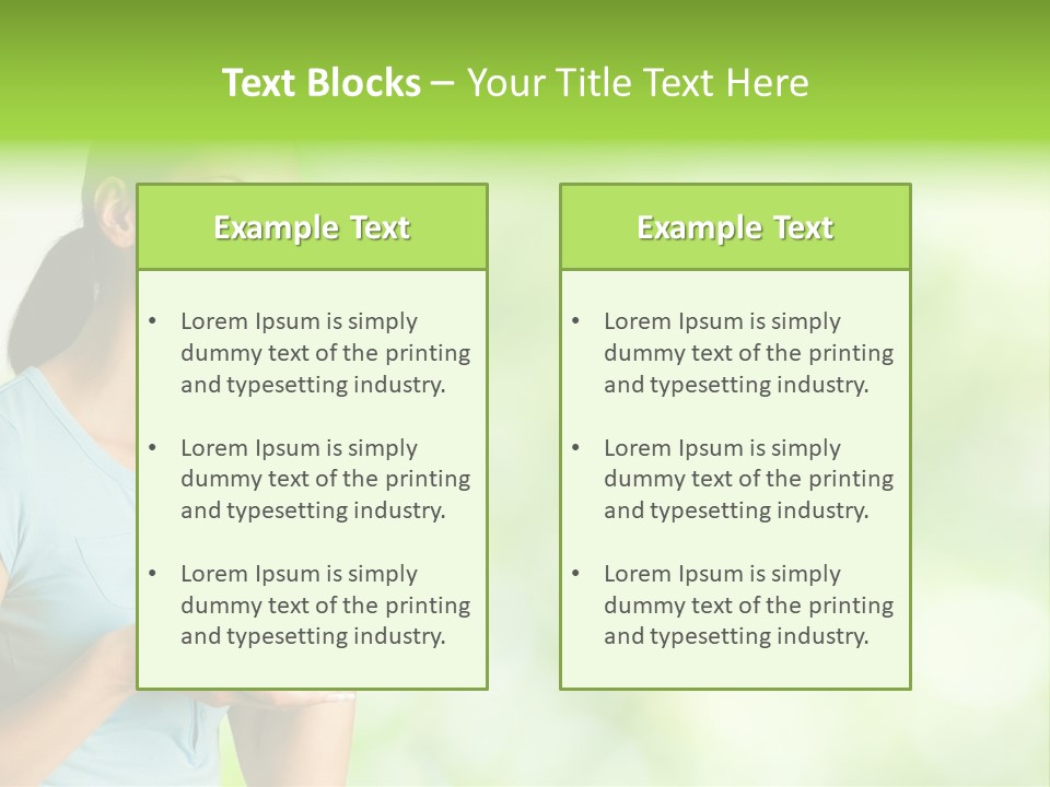 Copy Space Wellbeing Woman PowerPoint Template
