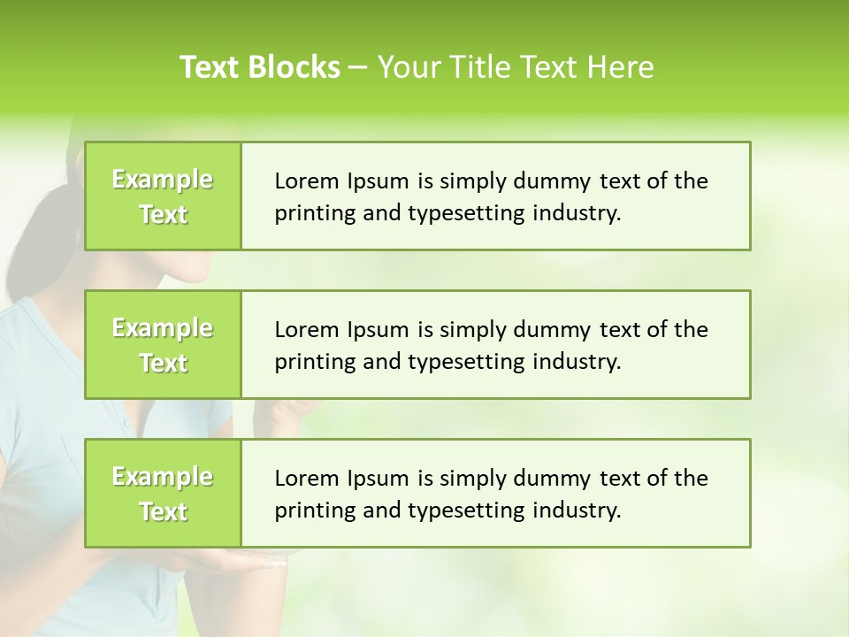 Copy Space Wellbeing Woman PowerPoint Template