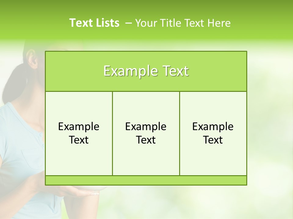 Copy Space Wellbeing Woman PowerPoint Template