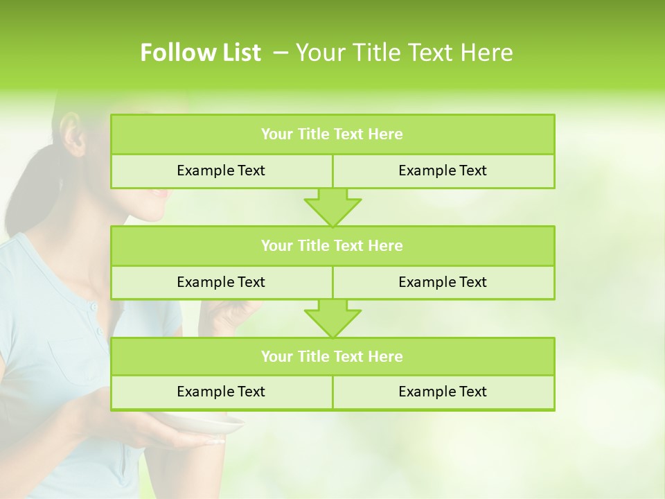 Copy Space Wellbeing Woman PowerPoint Template