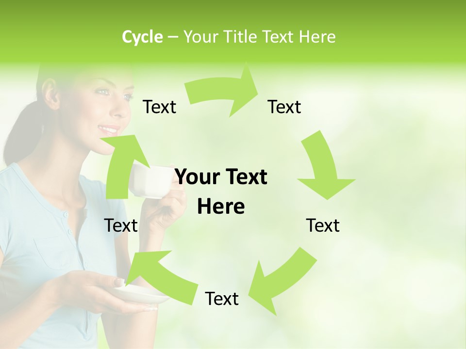 Copy Space Wellbeing Woman PowerPoint Template