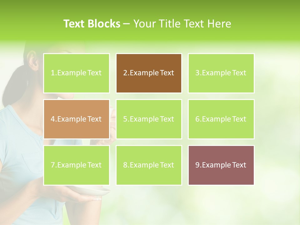 Copy Space Wellbeing Woman PowerPoint Template