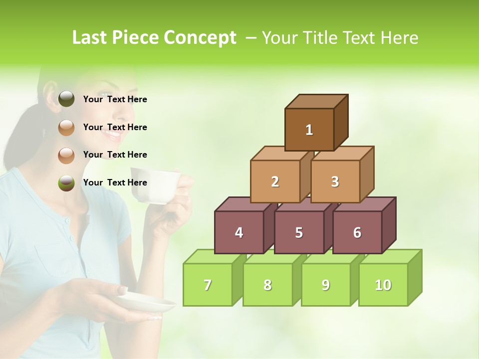 Copy Space Wellbeing Woman PowerPoint Template