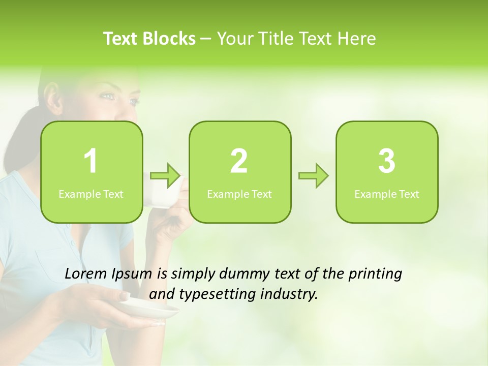 Copy Space Wellbeing Woman PowerPoint Template