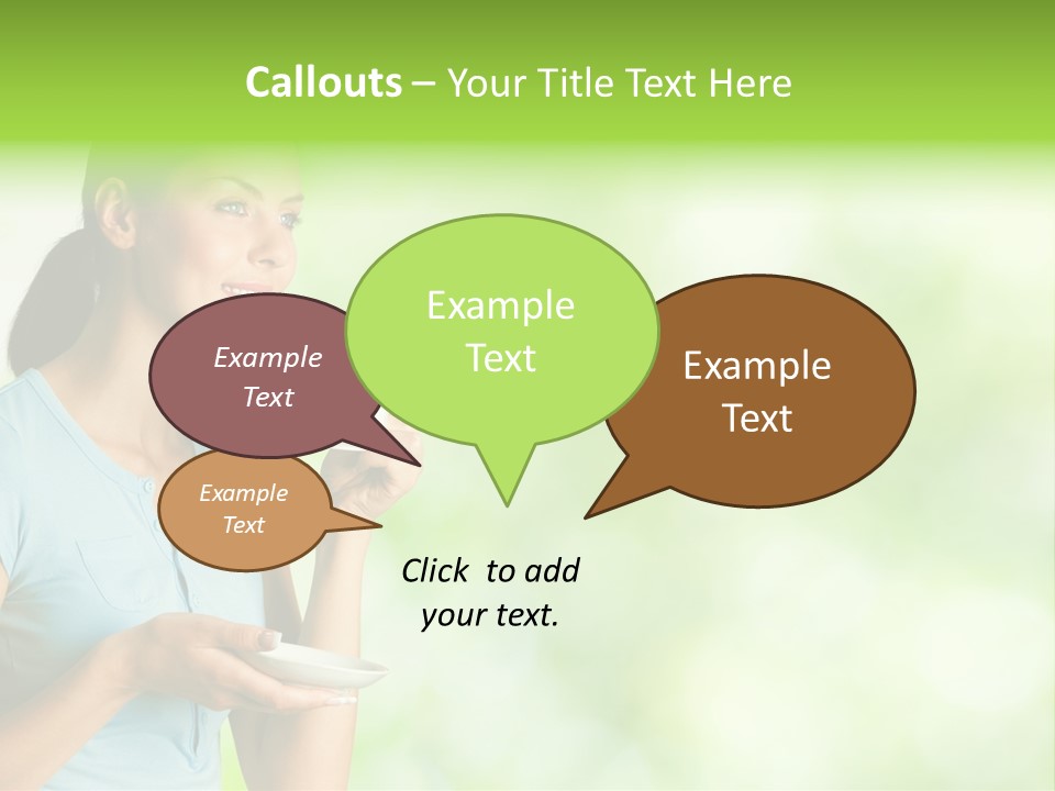 Copy Space Wellbeing Woman PowerPoint Template