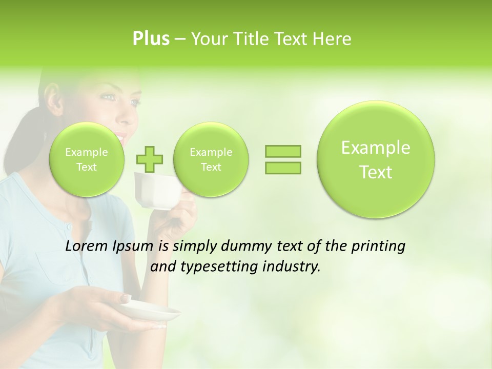 Copy Space Wellbeing Woman PowerPoint Template