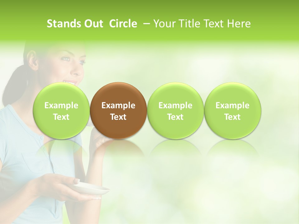 Copy Space Wellbeing Woman PowerPoint Template