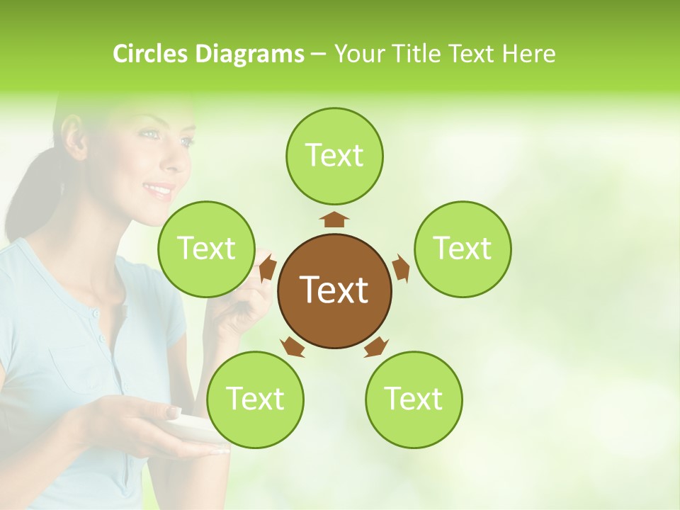 Copy Space Wellbeing Woman PowerPoint Template