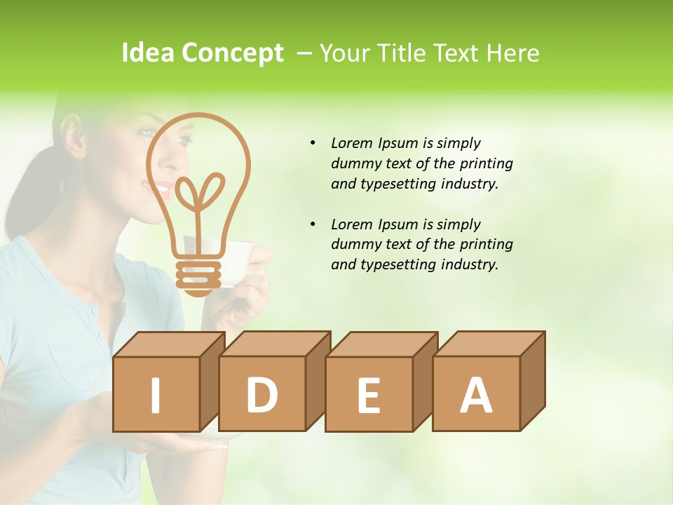 Copy Space Wellbeing Woman PowerPoint Template