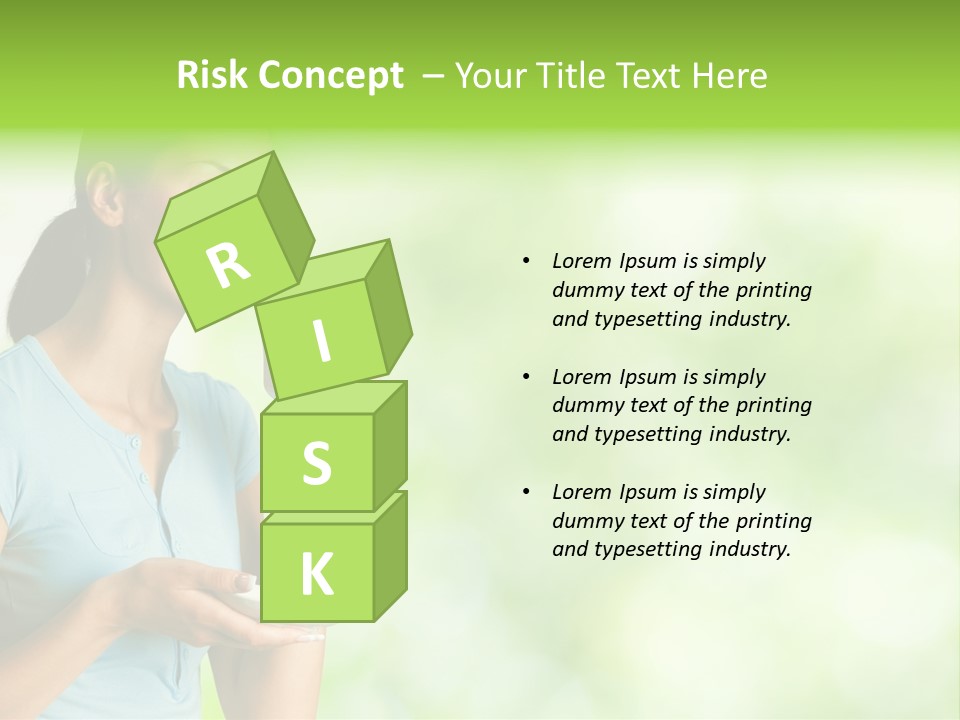 Copy Space Wellbeing Woman PowerPoint Template