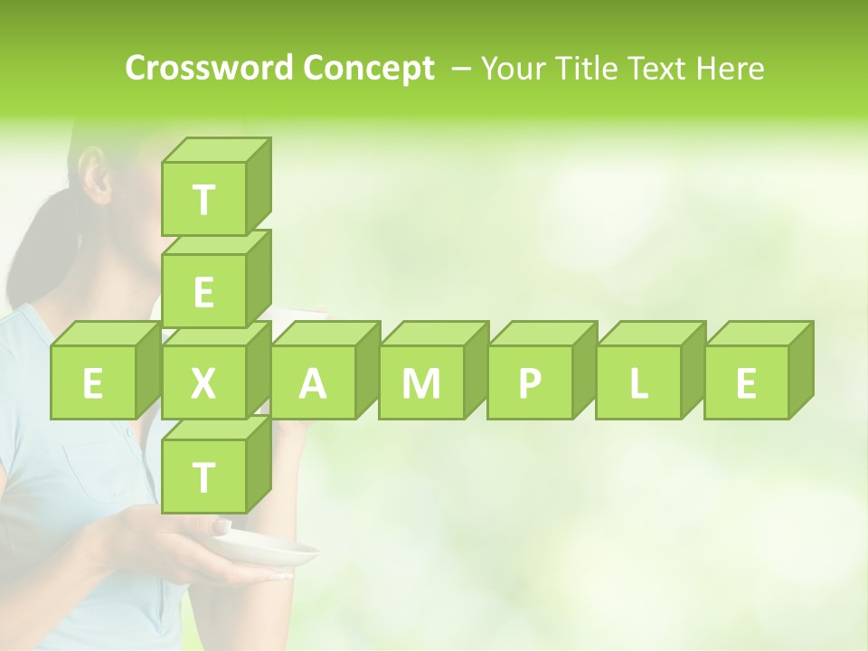 Copy Space Wellbeing Woman PowerPoint Template