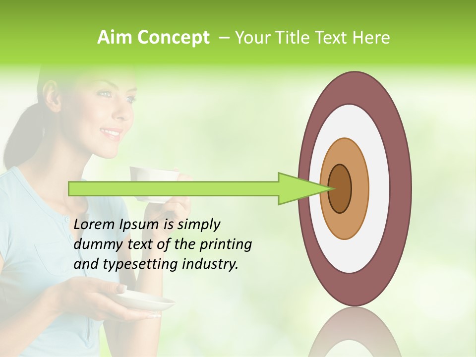 Copy Space Wellbeing Woman PowerPoint Template