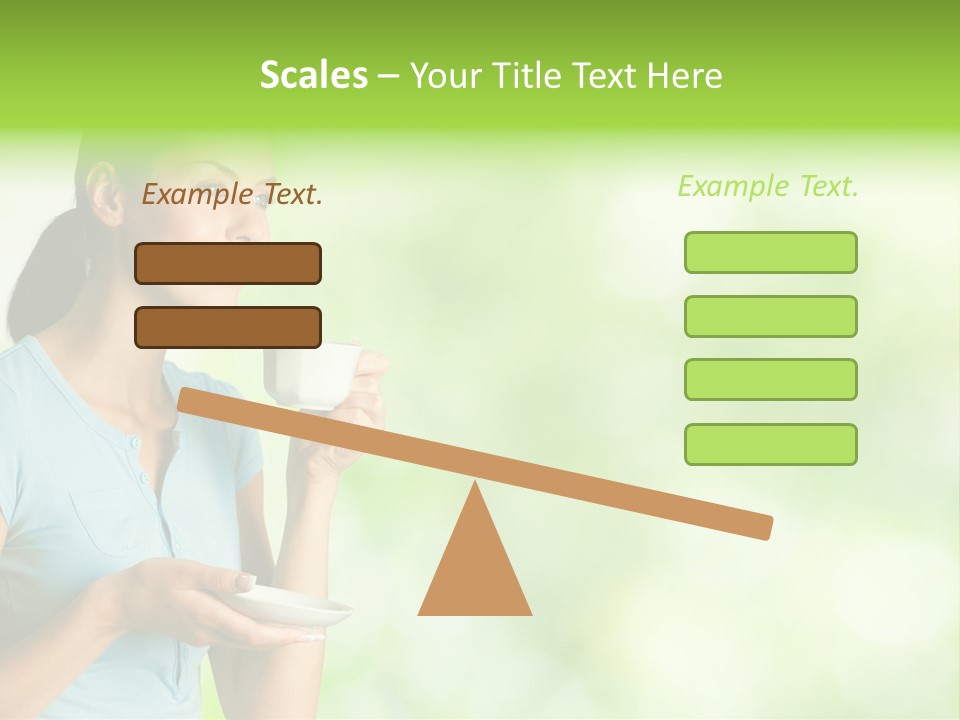 Copy Space Wellbeing Woman PowerPoint Template