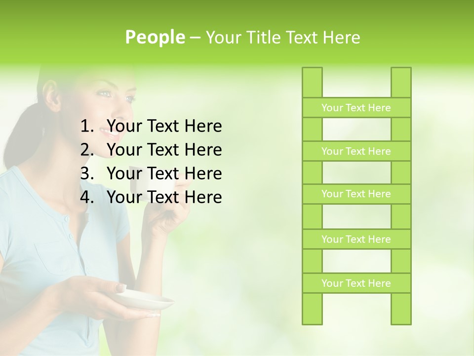 Copy Space Wellbeing Woman PowerPoint Template