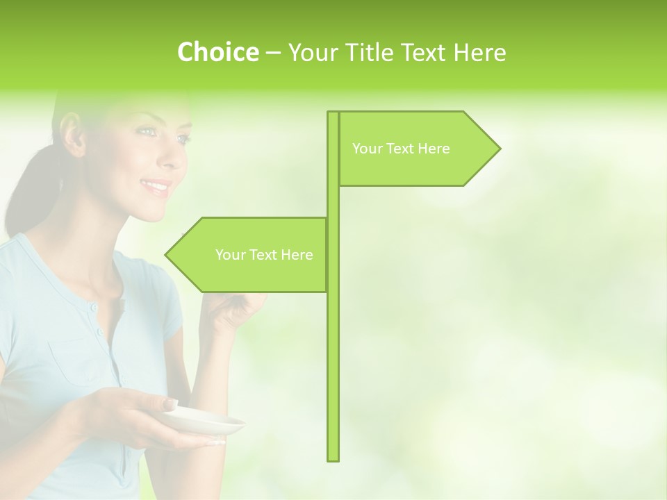 Copy Space Wellbeing Woman PowerPoint Template