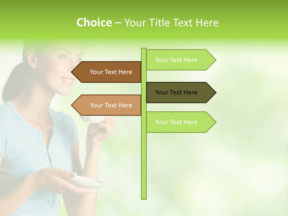 Copy Space Wellbeing Woman PowerPoint Template