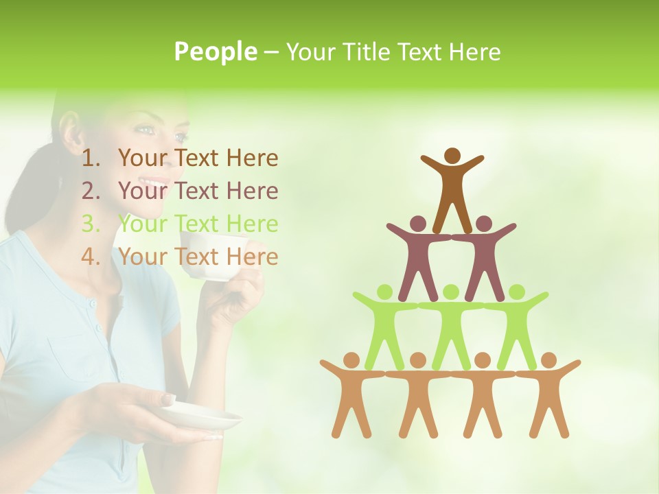 Copy Space Wellbeing Woman PowerPoint Template