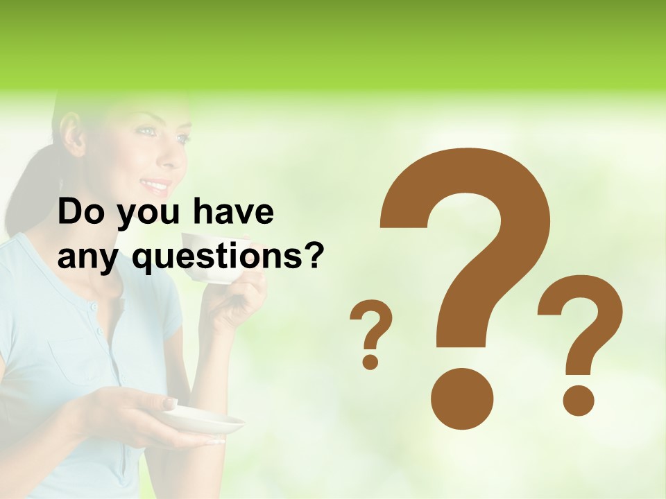 Copy Space Wellbeing Woman PowerPoint Template