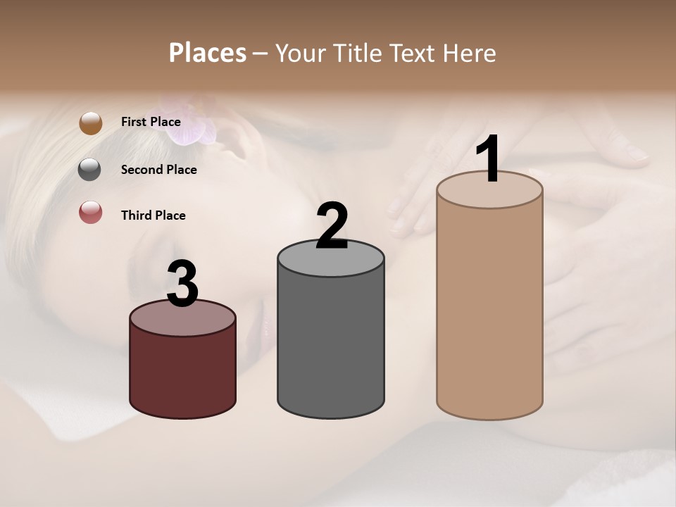 Woman Blond Hair Back Massage PowerPoint Template