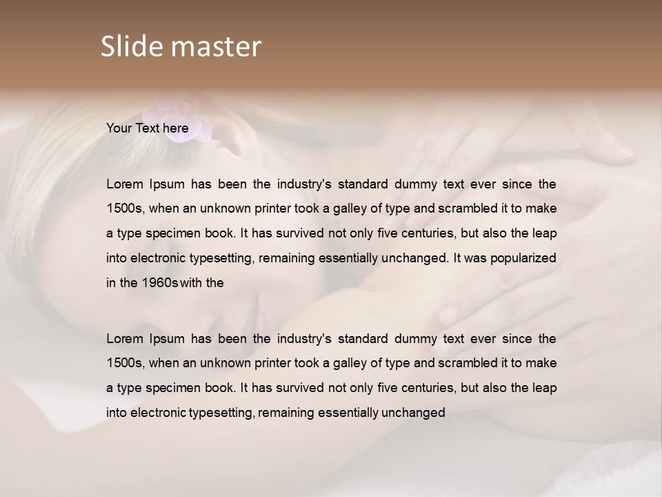 Woman Blond Hair Back Massage PowerPoint Template