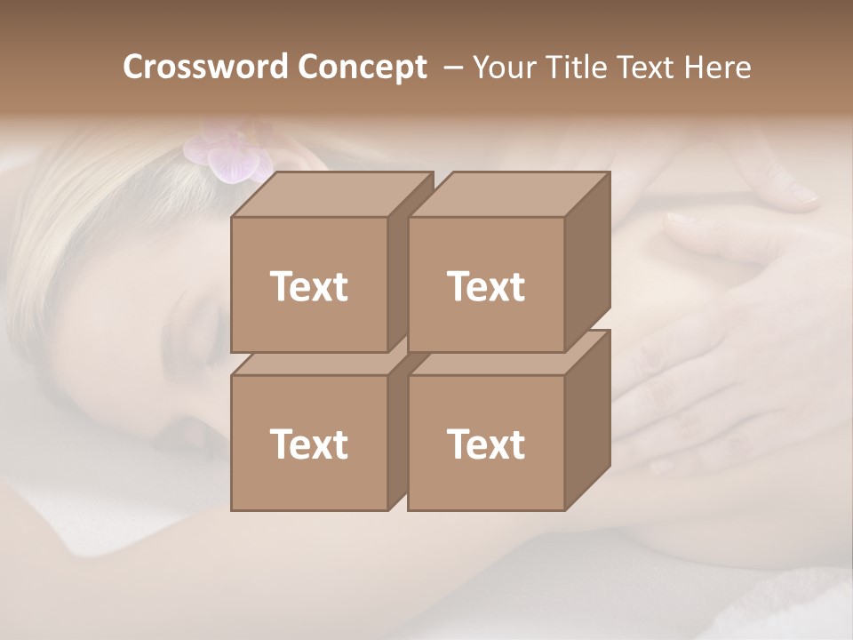 Woman Blond Hair Back Massage PowerPoint Template