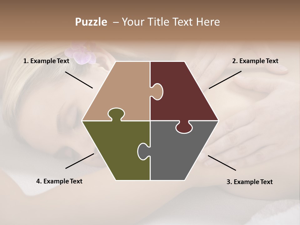 Woman Blond Hair Back Massage PowerPoint Template