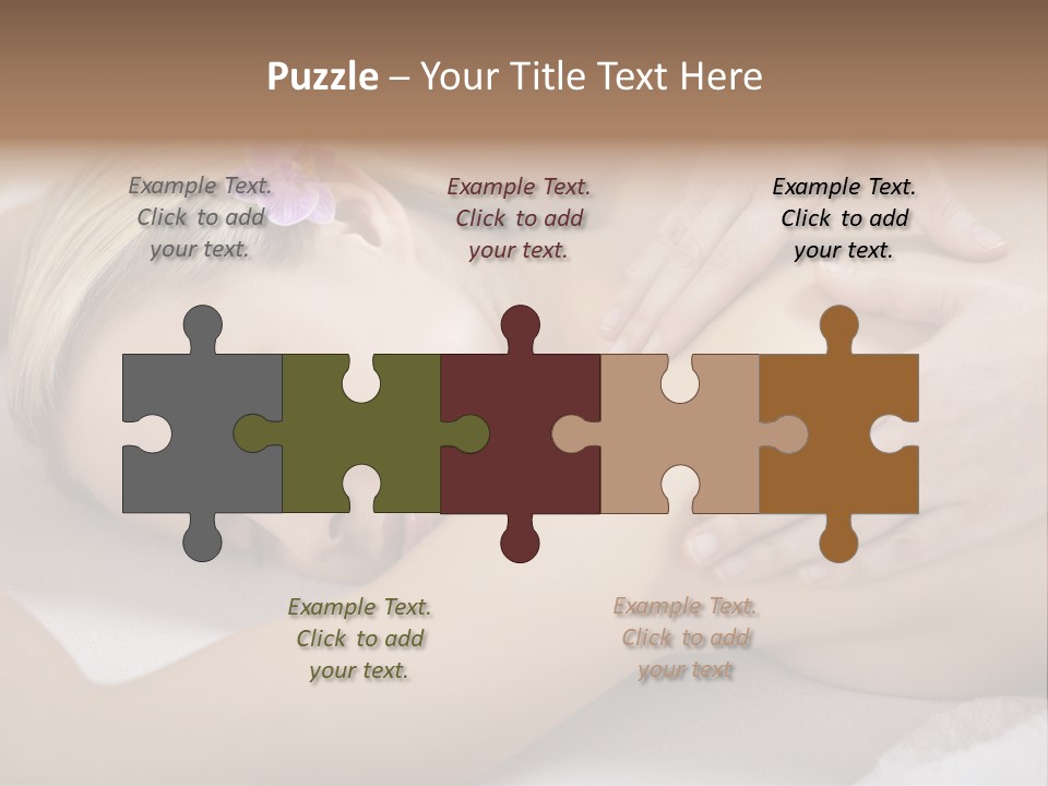 Woman Blond Hair Back Massage PowerPoint Template