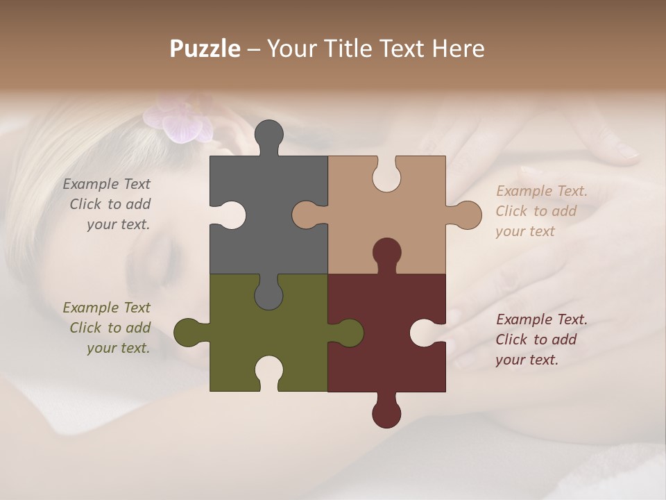 Woman Blond Hair Back Massage PowerPoint Template