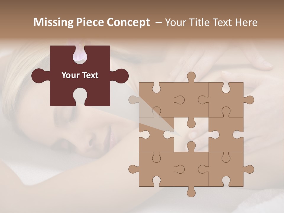 Woman Blond Hair Back Massage PowerPoint Template