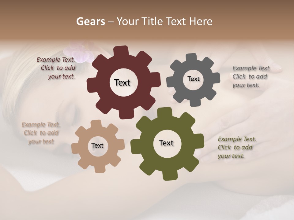 Woman Blond Hair Back Massage PowerPoint Template